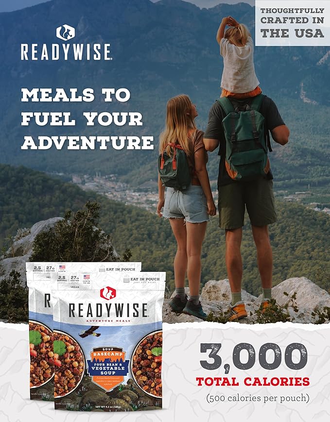 ReadyWise Basecamp Four Bean & Vegetable Soup (6 Pack)