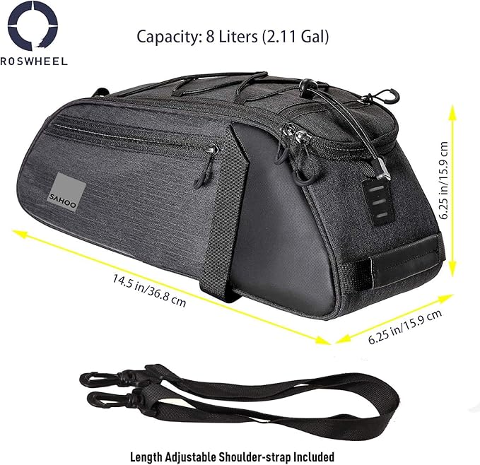 Roswheel Essential Series Convertible Bike Trunk Bag/Pannier