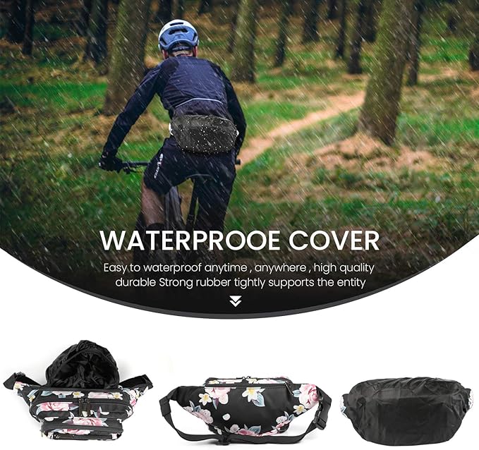 CXWMZY Fanny Packs For Women & Men Waist Pack Hip Bum Bag with Multi-Pockets Large Capacity Waterproof Casual Bum Bag for Disney Traveling Casual Cycling Running Hiking