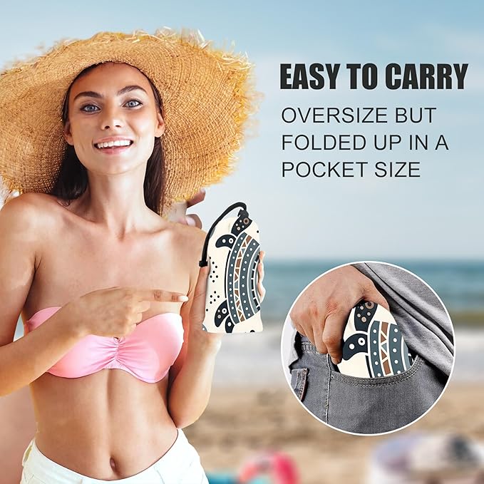 Large Beach Blanket Waterproof Sandproof 108"x 82" for 1-6 Adults,Quick Drying Beach Mat,Lightweight & Durable,Beach Essentials for Family Beach Camping Travel Picnic