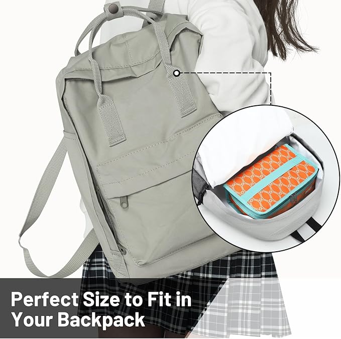 MIER Portable Thermal Insulated Cooler Bag Mini Lunch Bag for Kids, Orange