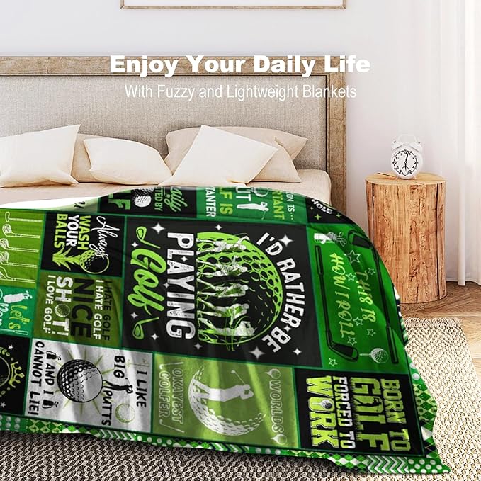 Golf Blanket Gifts for Men Women,Soft Cozy Sport Golf Blankets and Throws Bed Bedding Outdoor,Cool Golfing Funny Golf Gifts for Golfers Kids Golf Lovers 60"x50"