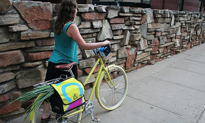 Green Guru Gear Dutchy Bike Bicycle Bike Upcycled Made in USA Pannier Bag (design may vary)