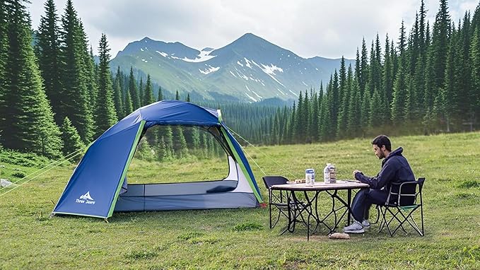 ThreeBears 2-Person Camping Tent, Waterproof & Windproof Lightweight Backpacking Tent for Hiking, Camping, Mountaineering & Travel - Durable & Easy Setup