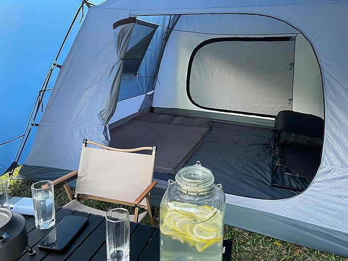 Family Camping Tent - 6-Person Spacious Design, 3000mm Waterproof, Suitable for Road Trips/Backyards/Extended Camping Adventures in All Scenarios