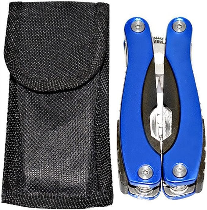 Multi Tool, Multitool, Dad Birthday Gift, Fathers Gifts, Christmas Gifts, Multitool Pliers, Camping Knife, for Outdoor, Survival, Hunting and Hiking(blue)