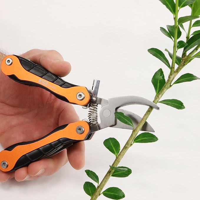 AccuSharp Sportsman's 11-in-1 Multitool with H& Pruner/Clippers, Portable, Foldable & Compact Multipurpose Tool Shear for Outdoor Use, Gardening, Hunting, Fishing, Hiking, Survival & Camping