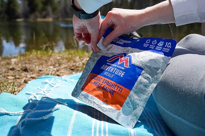 Mountain House Rice & Chicken | Freeze Dried Backpacking & Camping Food |2-Servings | Gluten-Free & Classic Spaghetti with Meat Sauce | Freeze Dried Backpacking & Camping Food |2 Servings