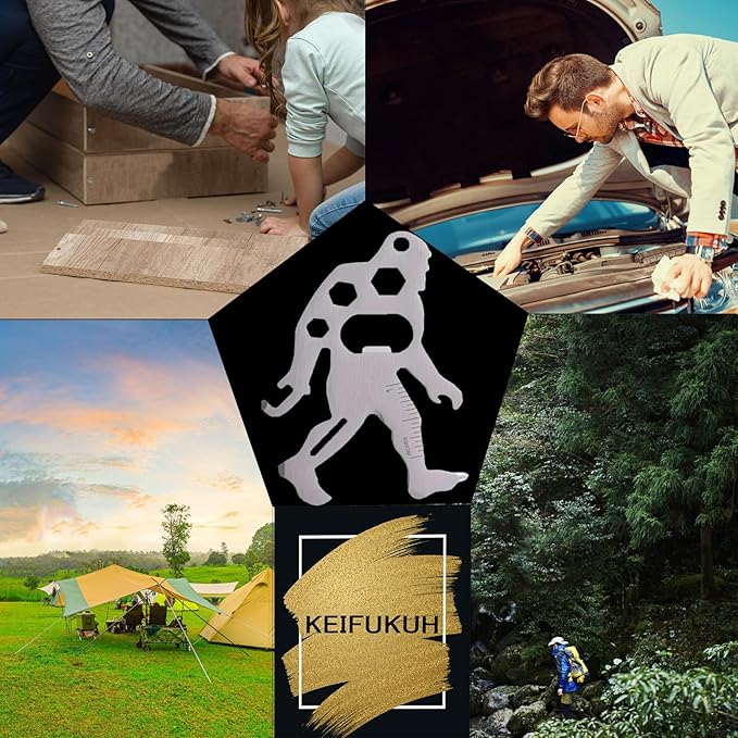 Practical Ape Shape 11 in 1 Multitools, Cool Hand Tools Strong and Durable Strength Stainless Steel Camping Accessories, Fun Anniversary Unique Gift Idea for Men Women