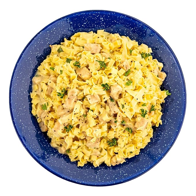 Mountain House Pad Thai with Chicken | Freeze Dried Backpacking & Camping Food |2 Servings | Gluten-Free & Fettuccine Alfredo with Chicken | Freeze Dried Backpacking & Camping Food | 2-Servings