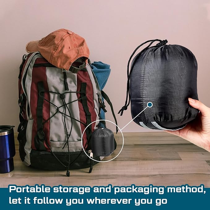 Soaoo 3 Pcs Camping Pillow Inflatable Compressible Memory Foam Foldable Travel Pillow Packable Pillow with Storage Bag for Adult Kid Backpacking Sleeping Traveling Hiking Car Essential Gear (Gray)