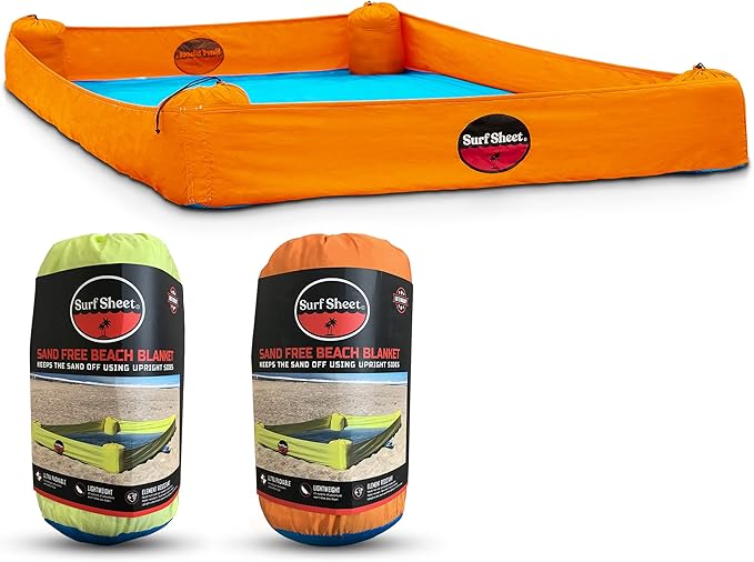 Sandproof Beach Blanket - Oversize Large Outdoor Picnic Blanket for Beaches & Camping - Portable Family Beach Blanket Waterproof Sandproof for Parks, Travel, Vacation Essentials(Orange)