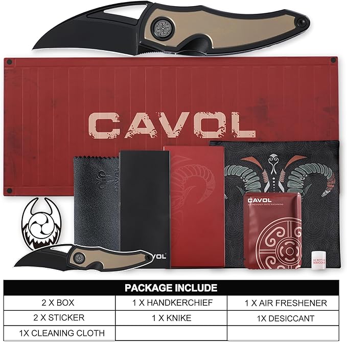 Knife Karasu Pocket Folding Knife,2.12" M390 Steel Blade Stonewashed Titanium Handle Front Flipper Knife,Small EDC Knife with Pocket Clip (Black Gold)