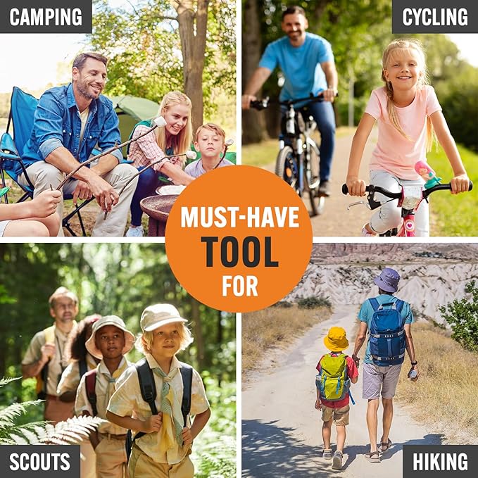 All In One ‘Hero’ Pocket Multitool – 15 in 1 Multi Use Tool with Keyring- Ideal Christmas Gift for Men – Ideal Gift for Dad, Brother or Boyfriend – Hiking, Camping, Survival or Fishing Multitool