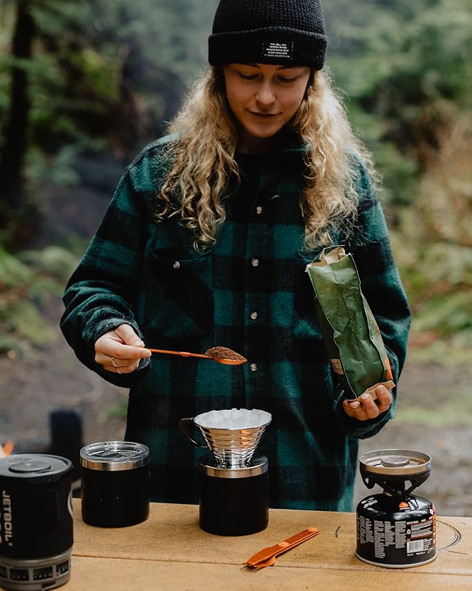 MAGWARE Magnetic Camping Utensils Set - Portable & Reusable Travel Flatware with a Case for Camping, Picnic, Office & Kid's Lunchbox | Pocket-sized Camping Cutlery Set | Knife, Fork & Spoon (3 PCS)