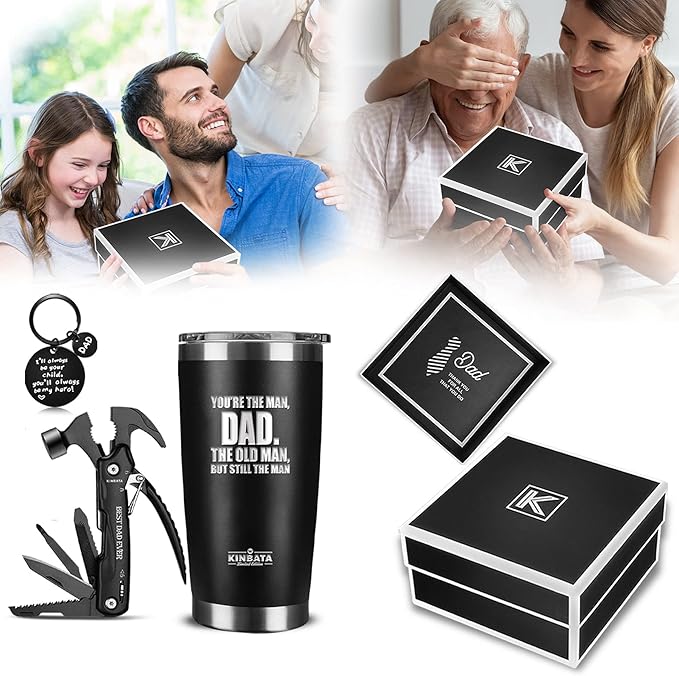 Birthday Gifts For Dad-Fathers Day BEST Gifts For Dad Best Dad Ever Gifts from Daughter Son Wife Happy Who Wants Nothing Personalized Gifts for Men Present for PaPa StepDad Him Multitool