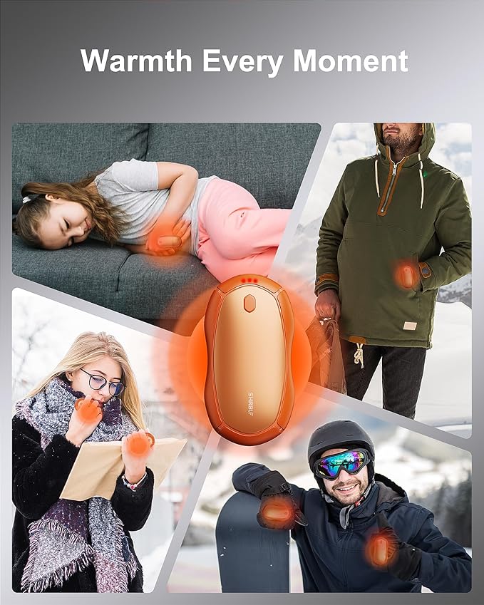 Hand Warmers Rechargeable 2 Pack - 15Hrs Long Heating Rechargeable Heater, Reusable Handwarmers, Portable Pocket Electric Hand Warmer Use As Winter Warm Christmas Birthday Gift