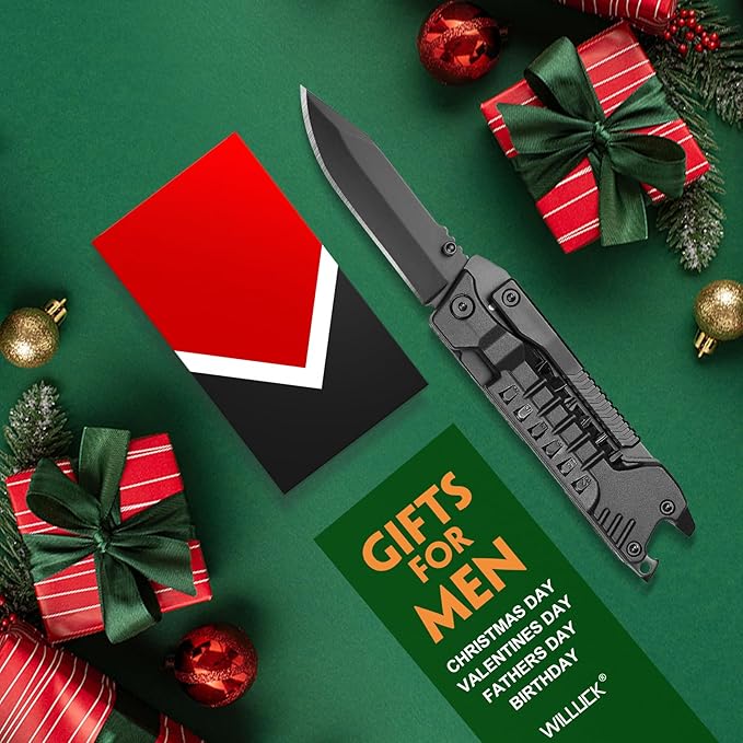 Pocket Knife 22 in 1 Multitool - Pocket Knife for Men, Gifts for Men Dad Husband, Multitool for Men - Christmas Birthday Gifts for Men, Stocking Stuffers for Men - Gift Idea for Camping, Outdoor