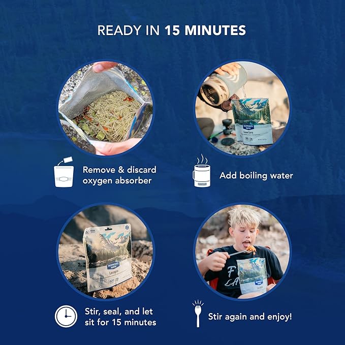 Backpacker's Pantry Three Sisters Southwestern Quinoa & Beans - Freeze Dried Backpacking & Camping Food - Emergency Food - 18 Grams of Protein, Vegan, Gluten-Free - 1 Count