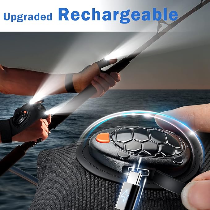 LED Flashlight Gloves with Waterproof Lights - Rechargeable Finger Light Stocking Stuffers for Men Dad Husband Cool Gadgets Tool Fishing Camping Unique Christmas Gifts for Men Who Have Everything