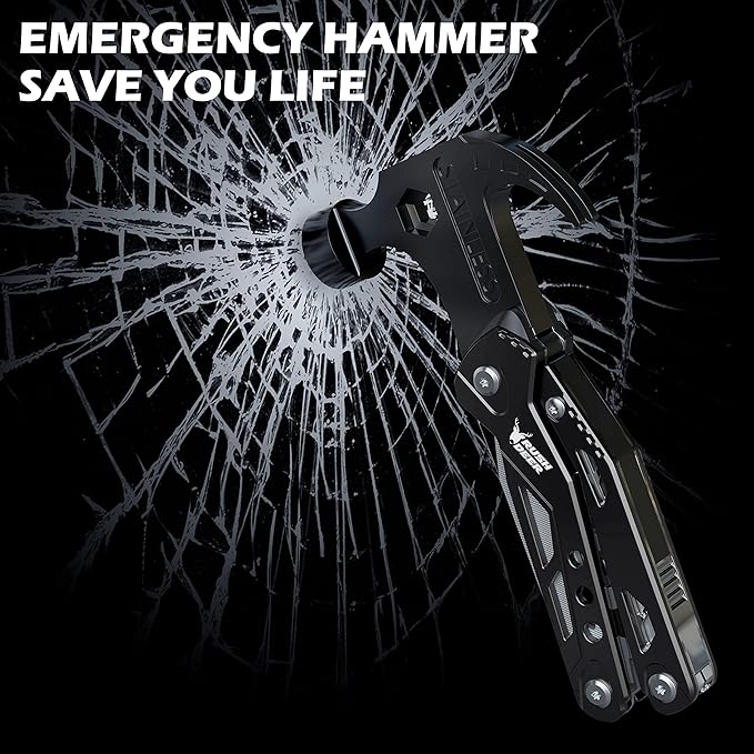 Gifts for Men Dad,14 in 1 Hammer Multitool Pliers Bottle Opener Screwdrivers,Camping Survival Gear,Cool Gadgets for Hiking Outdoor,Anniversary Birthday Gifts Christmas Stocking Stuffers for Men Boys
