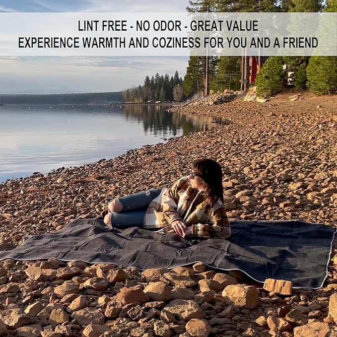 80% Wool Blanket - 4 lbs, Warm, Washable, Large 60" x 88" Military Camping Blanket, Best Wool Blanket - Great for Cold Weather, Hiking, Outdoors, Home, Survival & Emergency