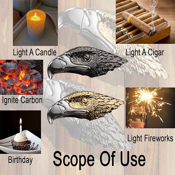 Cute Cartoon Animal Lighter Butane Refill, Pretty Aesthetic, Unique for Women Candles Gifts Camping BBQ (No Butane Fule) (12#)