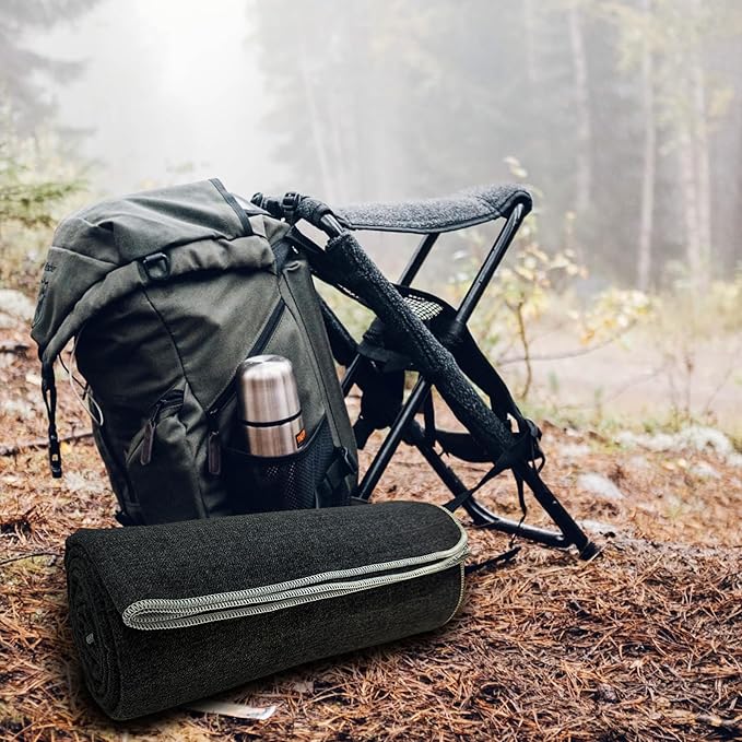 80% Wool Blanket - 5 lbs, Warm, Thick, Washable, Large 60" x 88" Military Camping Blanket, Super Soft - Great for Cold Weather, Camping, Hiking, Outdoors, Home, Survival & Emergency