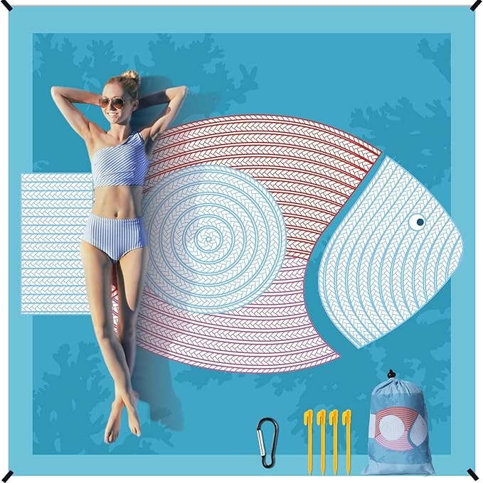 AISPARKY Beach Blanket Waterproof Sandproof Extra Large Beach Mat Quick Drying Outdoor Picnic Durable Portable Blanket for Travel Camping Hiking Beach Festival Picnic