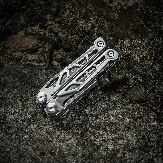 M-Tac 11-in-1 Multitool Pliers - Stainless Steel Utility Screwdriver Multi Tool in Nelon Belt Sheath for EDC Outdoor Camping, Fishing, Survival, Hiking (Silver #3)