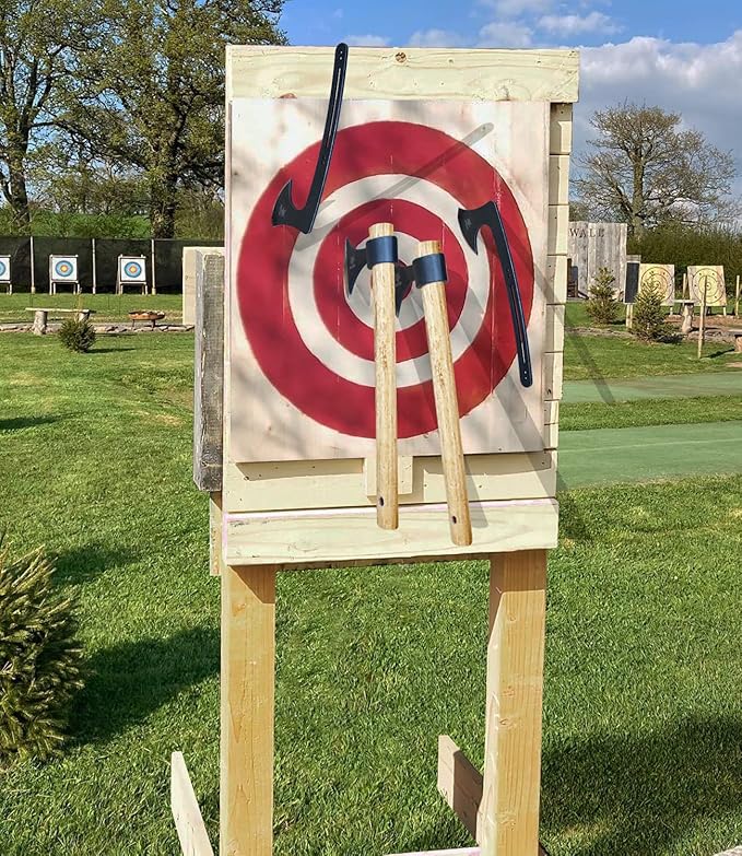 Throwing Axes 3 Pack, 16.2-inch Throwing Tomahawks High Carbon Steel & Wooden Handle, for Axe Throwing Recreation and Competition