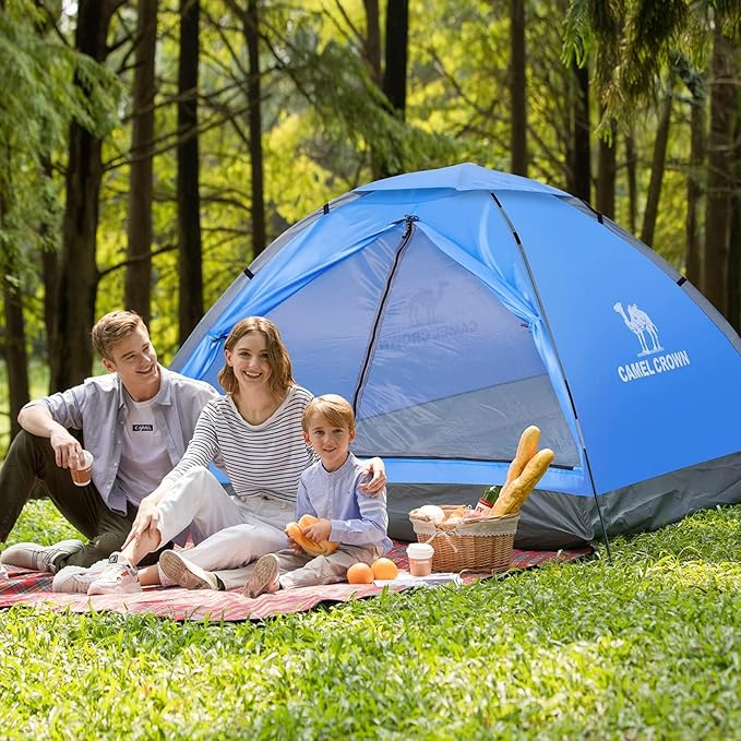 CAMEL CROWN Tents for Camping 2/3/4/5 Person Camping Dome Tent, Waterproof,Spacious, Lightweight Portable Backpacking Tent for Outdoor Camping/Hiking