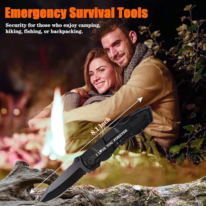Gifts for Men Husband Boyfriend, Multitool Pocket Knife Gifts for Him, Stocking Stuffers for Men, I Love You Gifts for Christmas Valentines Day Anniversary, Cool Gadgets for Camping Fishing Cycling