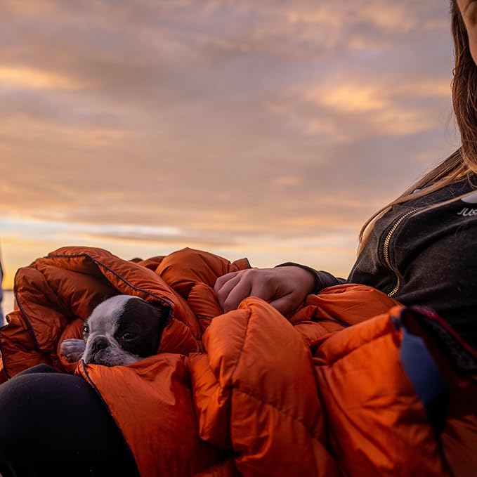 Horizon Hound Down Camping Blanket - Outdoor Travel Quilt | Sustainable, Insulated, Lightweight & Warm Gear for Sleep, Camping, Stadium, Hiking & Festivals | Water Resistant, Packable & Compact