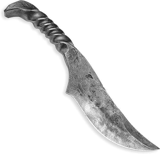 Toferner Hand Forged Knife Wolf Claw with Sheath, Vintage Knife for Antique Collection, Genuine Leather Case, Hardened Blade, Hand Made Craft, Gift Idea for Men