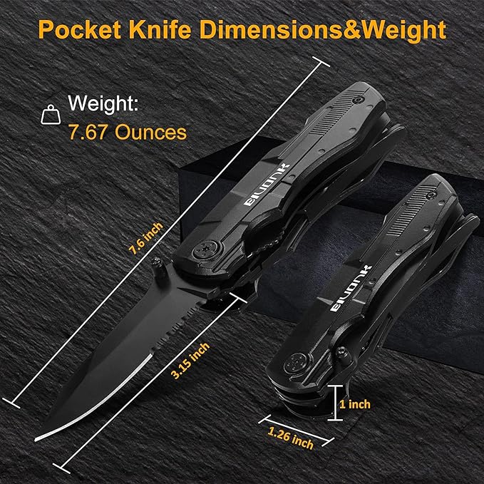 Mens Gifts, Multitool Pocket Knife, Gifts for Men Husband, Father's Day Birthday Gifts, Utility Knife Folding Tactical Knife With Blade, Plier, Screwdriver for Camping Hiking Fishing