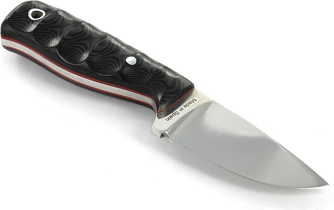 HOBBIT: Bushcraft / Survival Neck Knife, Polished Sculptured Micarta, Stainless Steel MOVA-58, Kydex sheath, Handmade