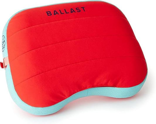 Ballast Beach Pillow – Inflatable Beach Pillow, Camping Pillow, Pool Pillow, Ultra Soft and Durable Pillow That Won’t Blow Away on Windy Beaches (Sunset Red)