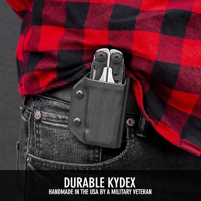Clip & Carry Kydex Multitool Sheath for LEATHERMAN Surge - Made in USA (Multi-Tool not Included) EDC Multi Tool Sheath Holder Holster Cover