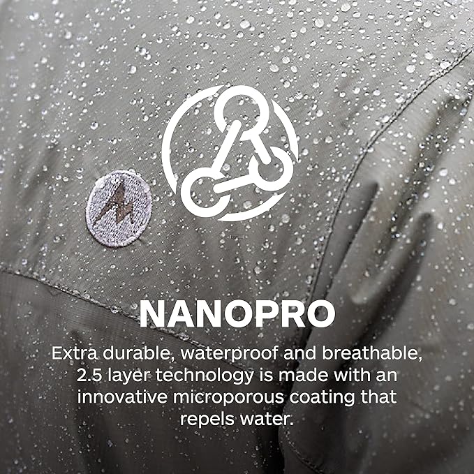 MARMOT Men's Precip Eco Waterproof Rain Jacket - 100% Recycled, Breathable, Lightweight, Packable Raincoat
