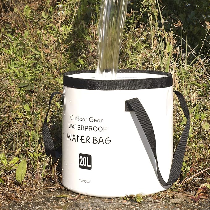 Collapsible Bucket 5 Gallon, Multifunctional Portable Folding Bucket Water Container Wash Basin for Camping Fishing Hiking Traveling Backpacking Outdoor Survival Gardening Car Washing