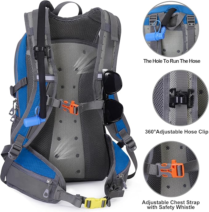 Hydration Backpack with 2L Water Bladder, Water Backpack, Insulated Hiking Backpack for Hiking Cycling Climbing Skiing