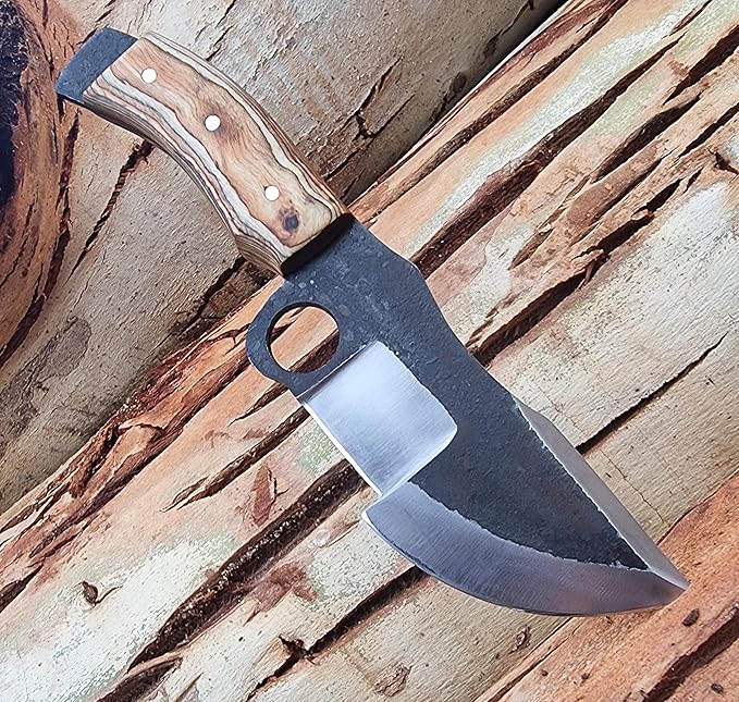 Handmad High Carbon Steel Hunting Tracker Knife Overall 10 Inches With Olive Wood Handle
