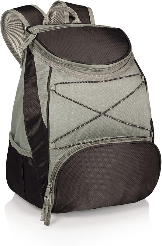 ONIVA - a Picnic Time brand PTX Backpack Cooler, Soft Cooler Backpack, Insulated Lunch Bag, (Black with Gray Accents)