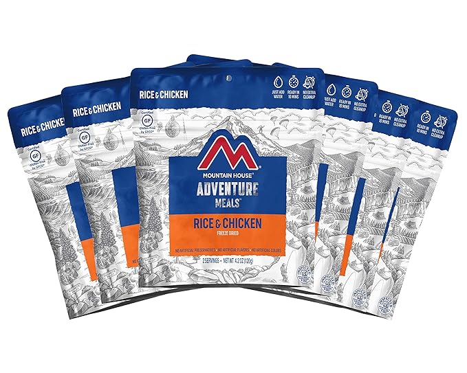 Mountain House Rice & Chicken | Freeze Dried Backpacking & Camping Food |6-Pack | Gluten-Free & Breakfast Skillet | Freeze Dried Backpacking & Camping Food | 2 Servings | Gluten-Free