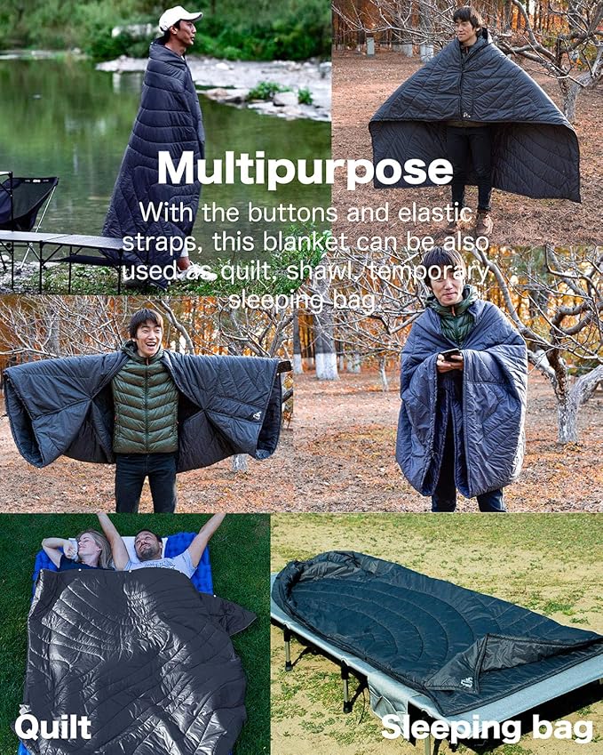 iClimb 3M Thinsulate Insulation Warm Camping Blanket Ultralight Compact Blue