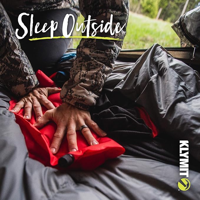 Klymit Pillow X Travel Pillow, Lightweight Inflatable Hybrid Airplane, Backpacking, Hammock, and Camping Pillow