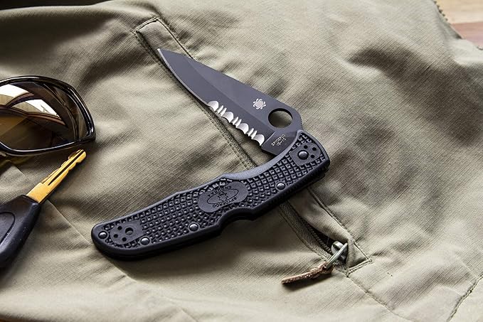 Spyderco Endura 4 Lightweight Signature Knife with 3.78" VG-10 Steel Wharncliffe Blade and Black FRN Handle - SpyderEdge - C10FSWCBK