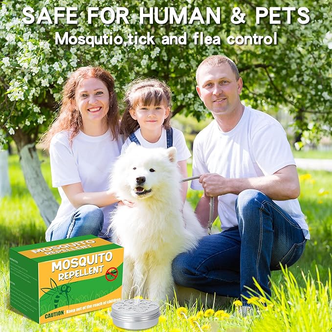 Mosquito Repellent Powerful to Repel Fly Mosquito, 4Pack Natural Mosquito Repellent Outdoor Indoor, Plant Formul Control Mosquito Bits for Home/Camping/Travel/Car