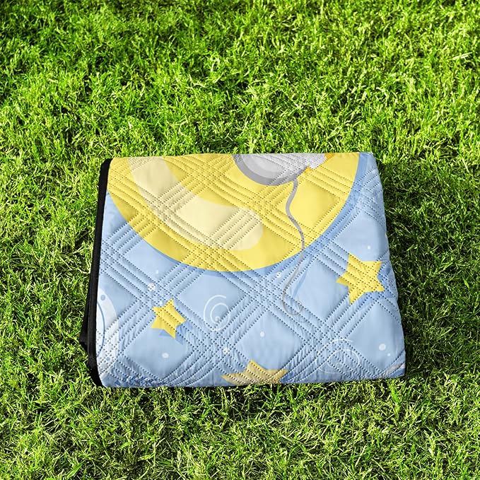 BSNTHO Cute Mouse Outdoor Picnic Blankets Sleeping Stars Waterproof Picnic Blankets 60x80 Inches Large Sandproof Beach Blanket Foldable Outdoor Blanket for Camping on Grass Picnic Mat